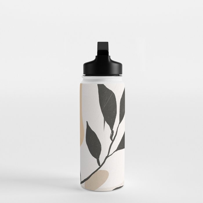 Abstract Shapes and Leaves 2 Water Bottle Gallery Image 3