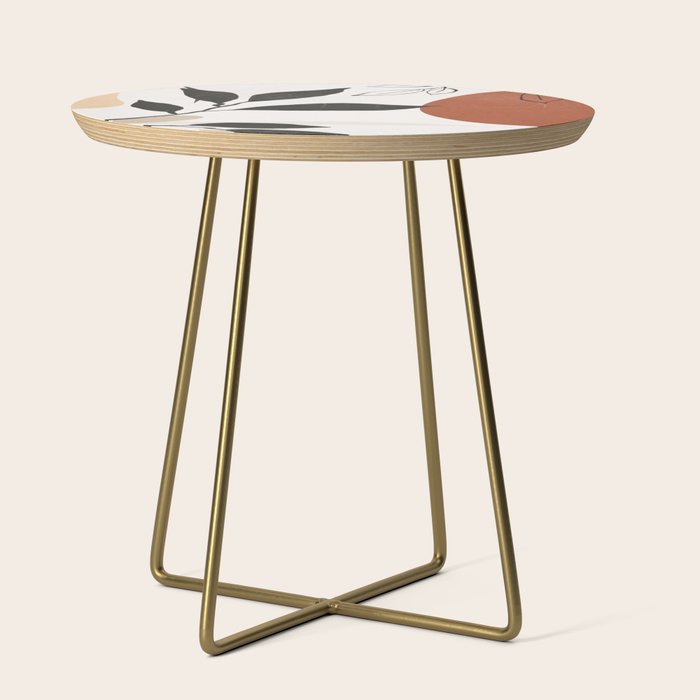 Abstract Shapes and Leaves 2 Side Table Gallery Image 1