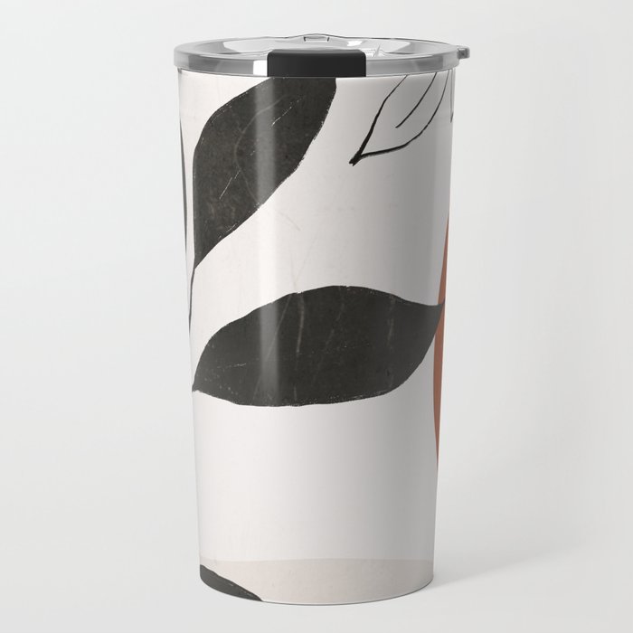 Abstract Shapes and Leaves 2 Travel Mug Gallery Image 1