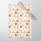 Gouache Books and Tea Wrapping Paper Gallery Image 1