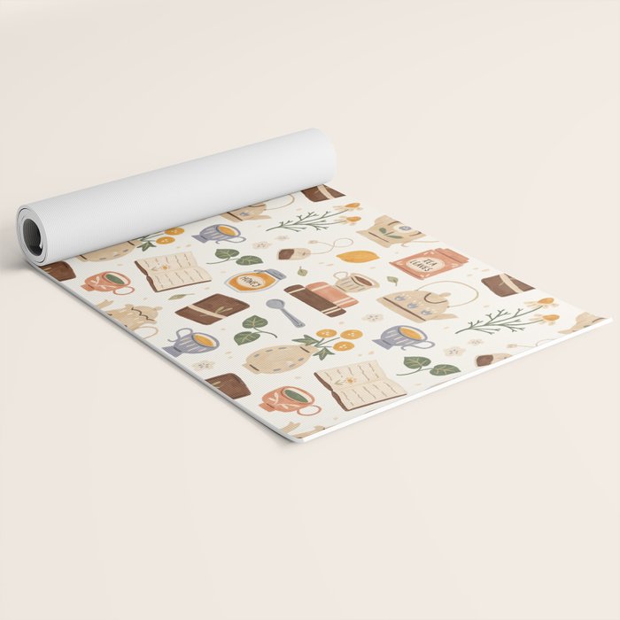 Gouache Books and Tea Yoga Mat Gallery Image 2