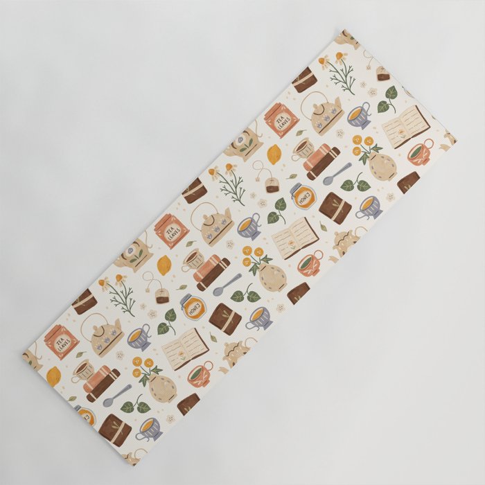 Gouache Books and Tea Yoga Mat Gallery Image 1
