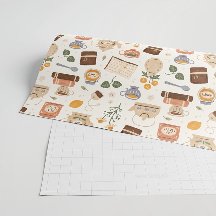 Gouache Books and Tea Wrapping Paper Gallery Image 2