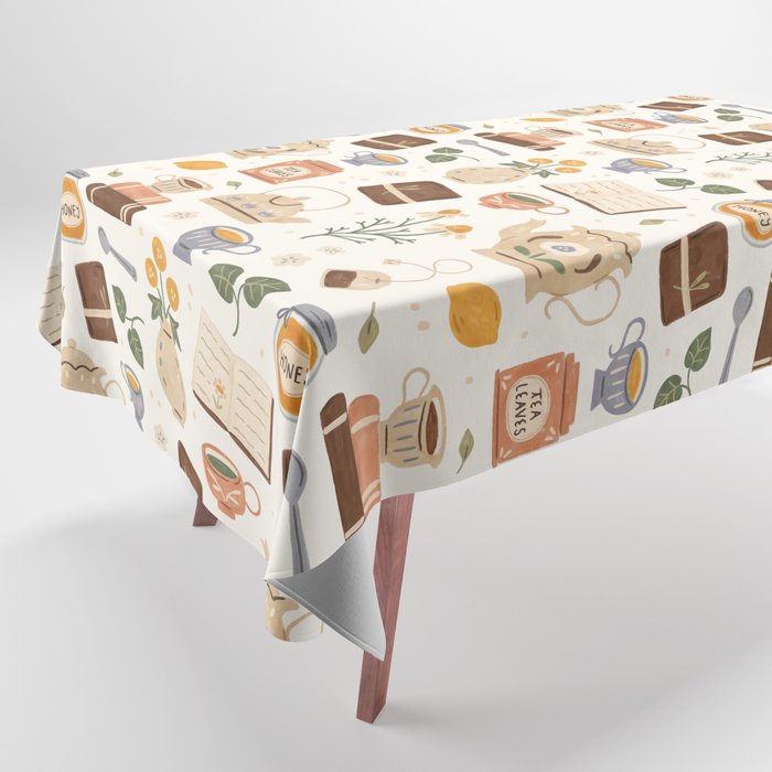 Gouache Books and Tea Tablecloth Gallery Image 1