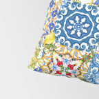 Mediterranean tiles,lemon art,mosaic tiles pattern  Pillow Sham Gallery Image 4