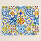Mediterranean tiles,lemon art,mosaic tiles pattern  Jigsaw Puzzle Gallery Image 1