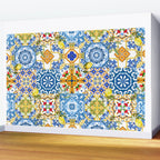 Mediterranean tiles,lemon art,mosaic tiles pattern  Wall Mural Gallery Image 2