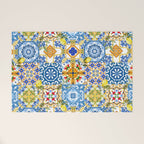 Mediterranean tiles,lemon art,mosaic tiles pattern  Welcome Mat Gallery Image 1