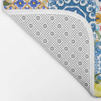 Mediterranean tiles,lemon art,mosaic tiles pattern  Bath Mat Gallery Image 2