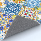 Mediterranean tiles,lemon art,mosaic tiles pattern  Rug Gallery Image 4