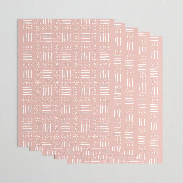 Mudcloth III (Blush Pink) Wrapping Paper Gallery Image 3
