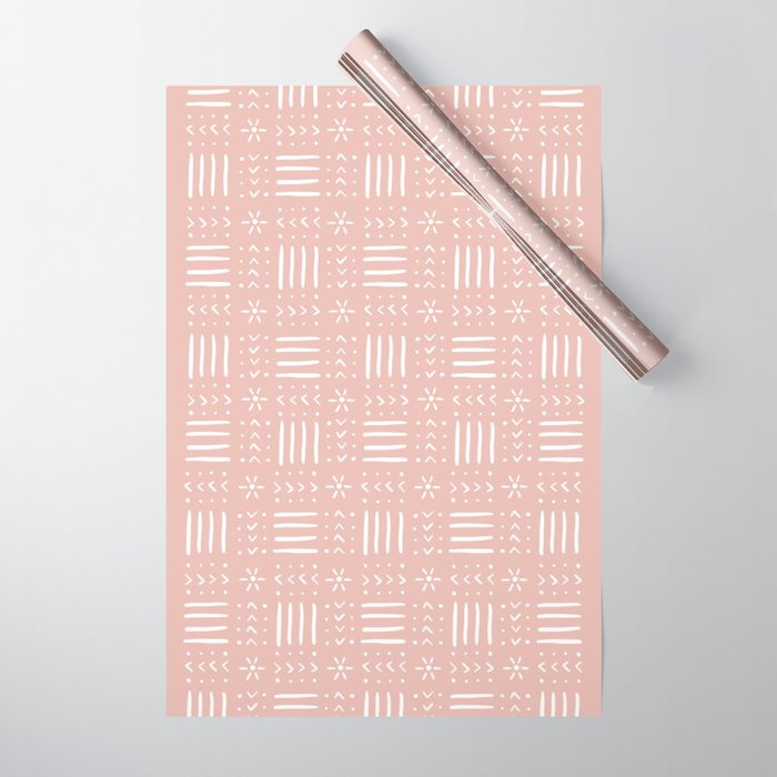 Mudcloth III (Blush Pink) Wrapping Paper Gallery Image 1
