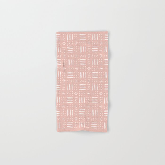 Mudcloth III (Blush Pink) Bath Towel Gallery Image 1
