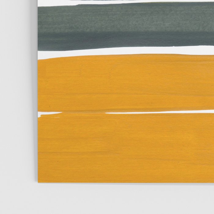 Late November Rothko Inspired Colorful Stripes Navy Blue Olive Green Yellow Poster Gallery Image 3