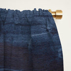 Late November Rothko Inspired Colorful Stripes Navy Blue Olive Green Yellow Window Curtain Gallery Image 2