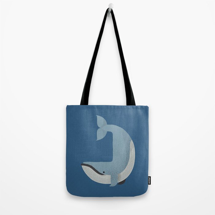 Whimsy Blue Whale Tote Bag Gallery Image 2