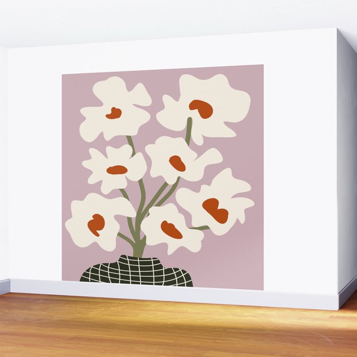 Matisse poppy flower pot  Wall Mural Gallery Image 2