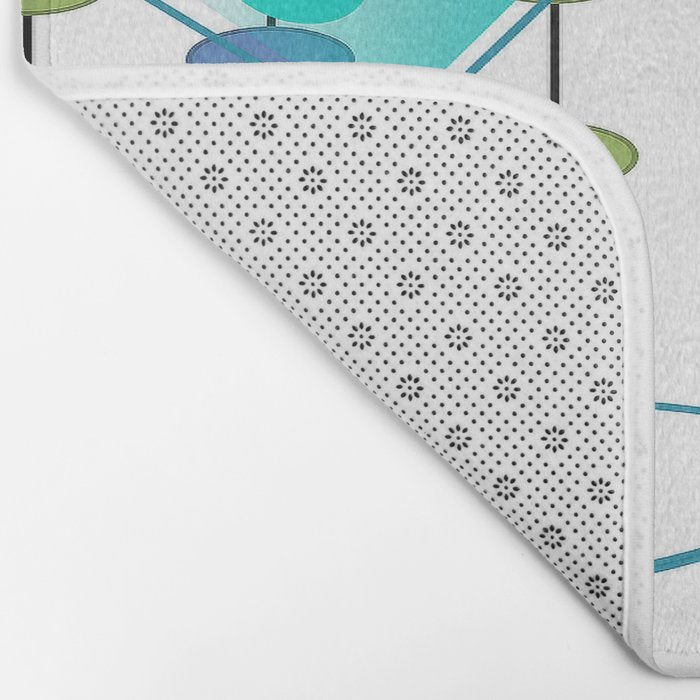 Mid-Century Modern Atomic Art Cocktails 1.0 Bath Mat Gallery Image 2