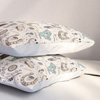 Boho Tribal Cowgirl Ephemera - cream Pillow Sham Gallery Image 3