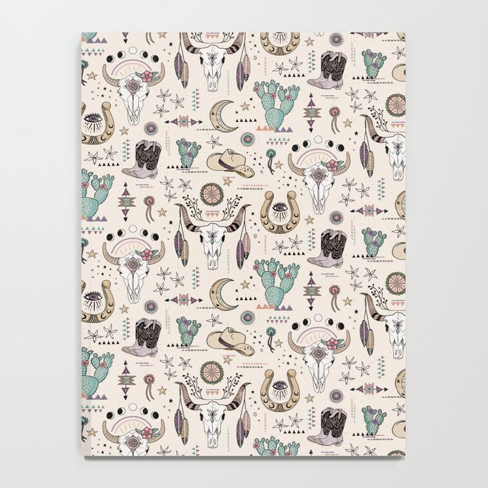 Boho Tribal Cowgirl Ephemera - cream Notebook Gallery Image 4