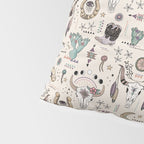 Boho Tribal Cowgirl Ephemera - cream Pillow Sham Gallery Image 4