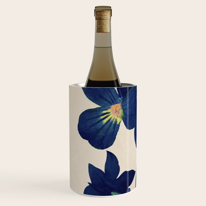 Blue Flowers Wine Chiller Gallery Image 2