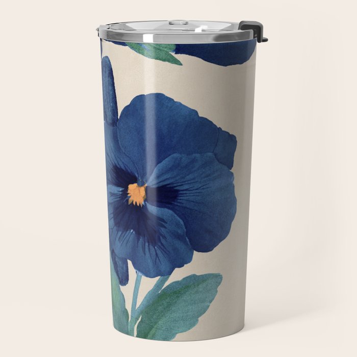 Blue Flowers Travel Mug Gallery Image 2