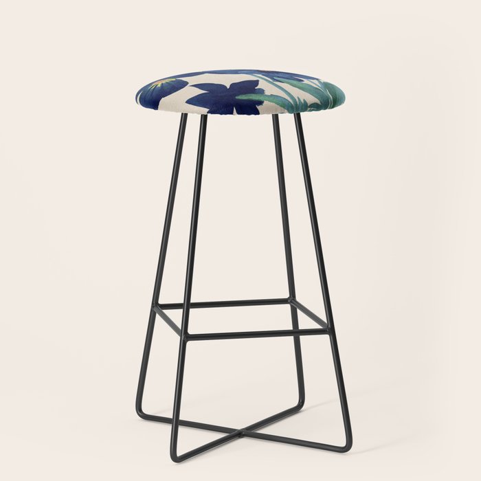 Blue Flowers Stool Gallery Image 1