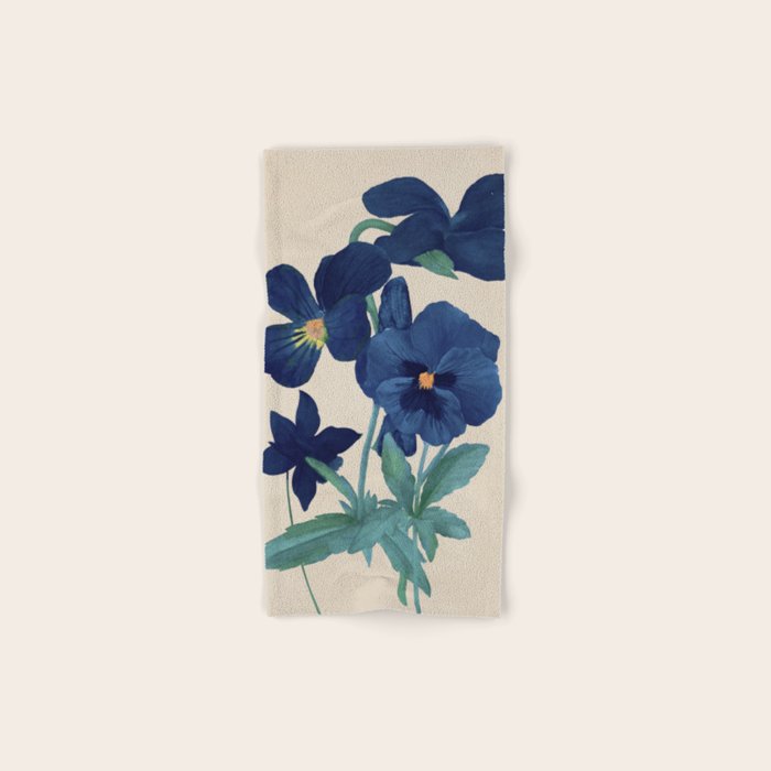 Blue Flowers Bath Towel Gallery Image 1
