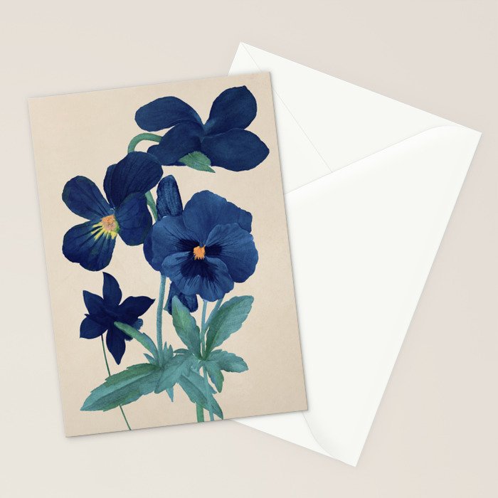 Blue Flowers Stationery Card Gallery Image 2