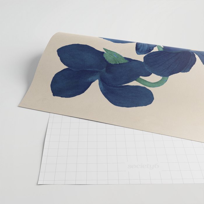 Blue Flowers Wrapping Paper Gallery Image 2