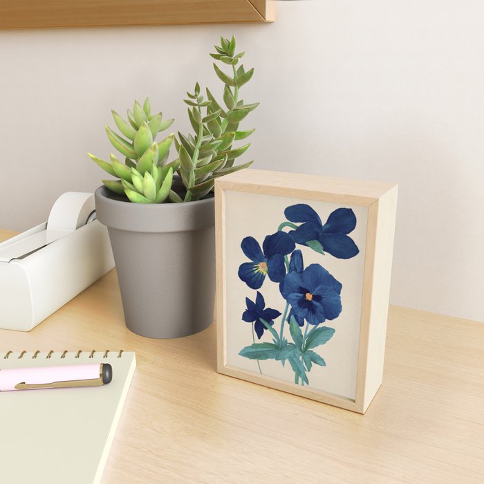 Blue Flowers Mini Art Print Gallery Image 2