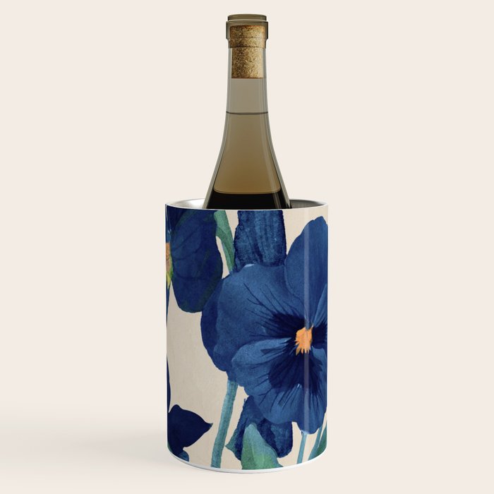 Blue Flowers Wine Chiller Gallery Image 1