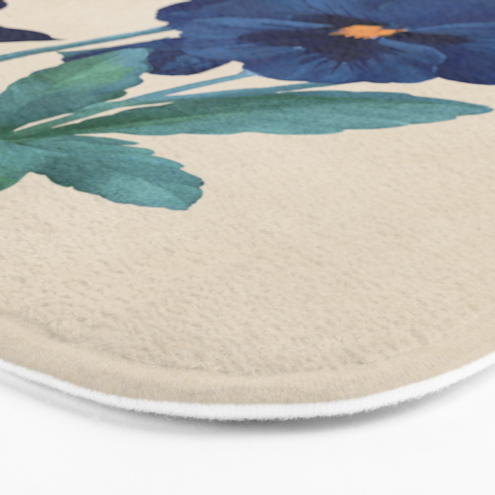 Blue Flowers Bath Mat Gallery Image 3
