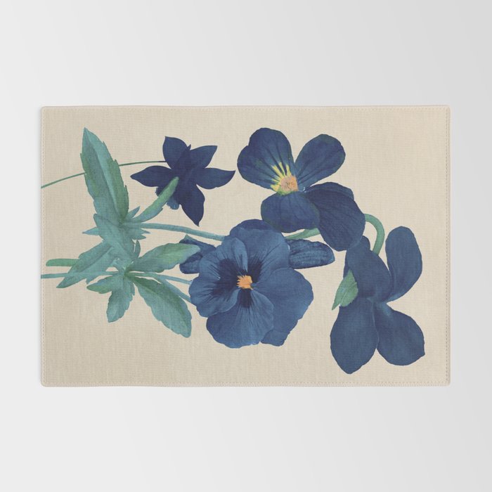 Blue Flowers Rug Gallery Image 2