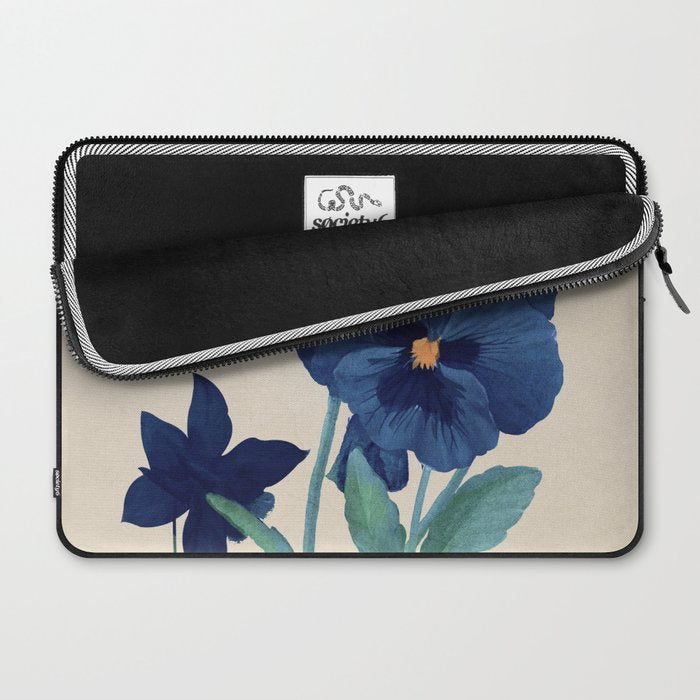 Blue Flowers Laptop Sleeve Gallery Image 2