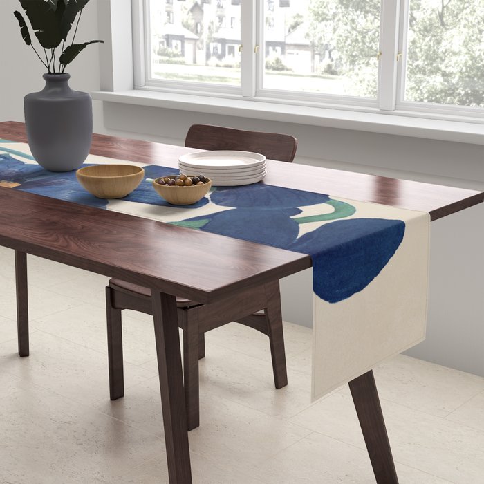 Blue Flowers Table Runner Gallery Image 2