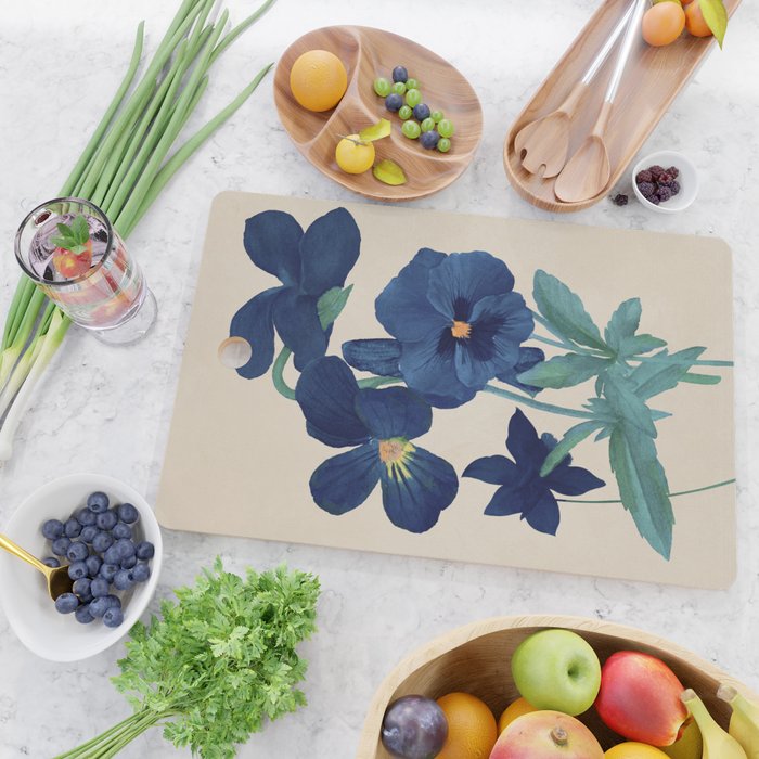 Blue Flowers Cutting Board Gallery Image 2