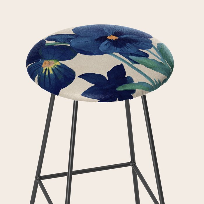 Blue Flowers Stool Gallery Image 2