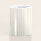 Pale Neutral Classic Double Stripe Pattern  Coffee Mug Gallery Image 4