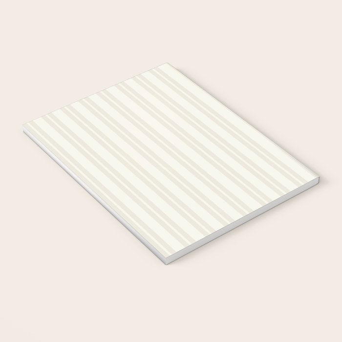 Pale Neutral Classic Double Stripe Pattern  Notebook Gallery Image 3