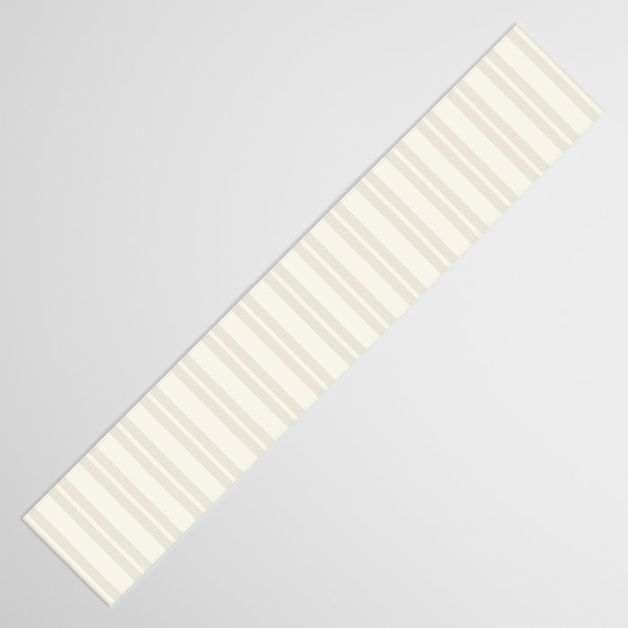 Pale Neutral Classic Double Stripe Pattern  Table Runner Gallery Image 3