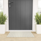 Pale Neutral Classic Double Stripe Pattern  Welcome Mat Gallery Image 3