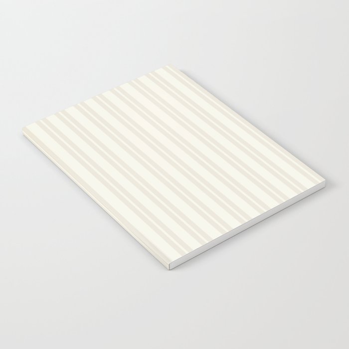 Pale Neutral Classic Double Stripe Pattern  Notebook Gallery Image 1
