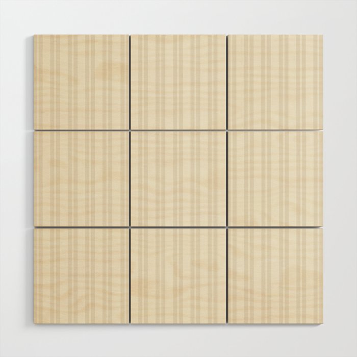 Pale Neutral Classic Double Stripe Pattern  Wood Wall Art Gallery Image 1