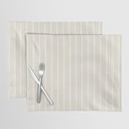 Pale Neutral Classic Double Stripe Pattern  Placemat Gallery Image 1
