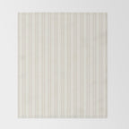 Pale Neutral Classic Double Stripe Pattern  Throw Blanket Gallery Image 2