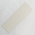 Pale Neutral Classic Double Stripe Pattern  Yoga Mat Gallery Image 1