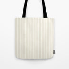 Pale Neutral Classic Double Stripe Pattern  Tote Bag Gallery Image 1