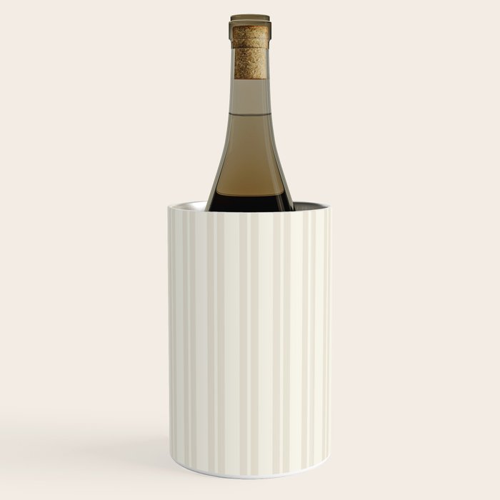 Pale Neutral Classic Double Stripe Pattern  Wine Chiller Gallery Image 1